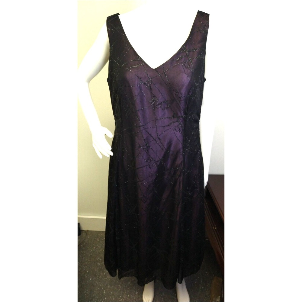 R&M Richards Embellished Sparkle Tulle Dress Women 14 Fairy Metallic